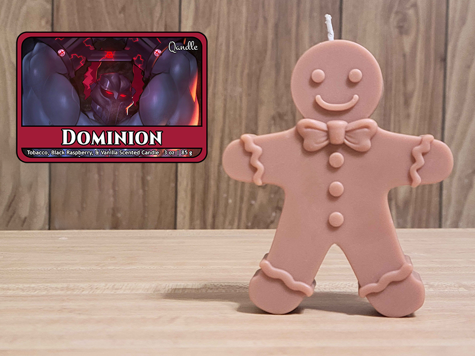 Dominion Gingerbread Man Candle