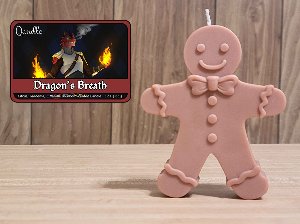 Dragon's Breath Gingerbread Man Candle