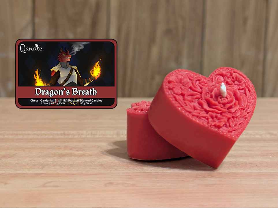 Dragon's Breath Heart Candles