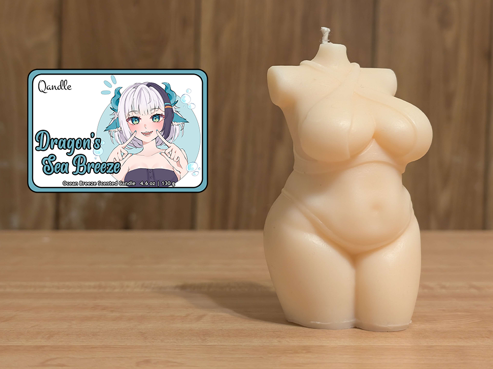 Dragon's Sea Breeze Curvy Body Candle