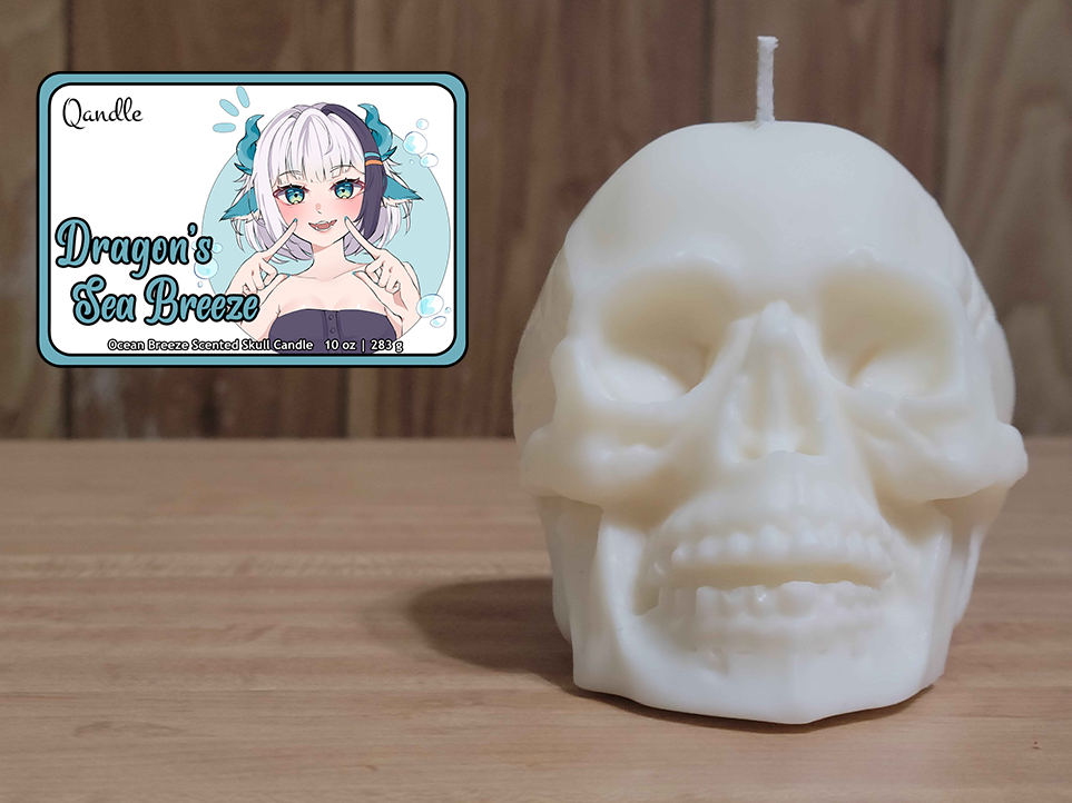 Dragon's Sea Breeze Skull Candle