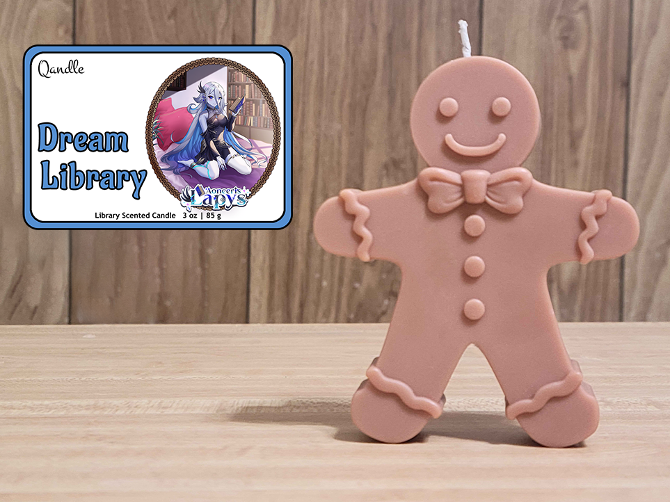 Dream Library Gingerbread Man Candle