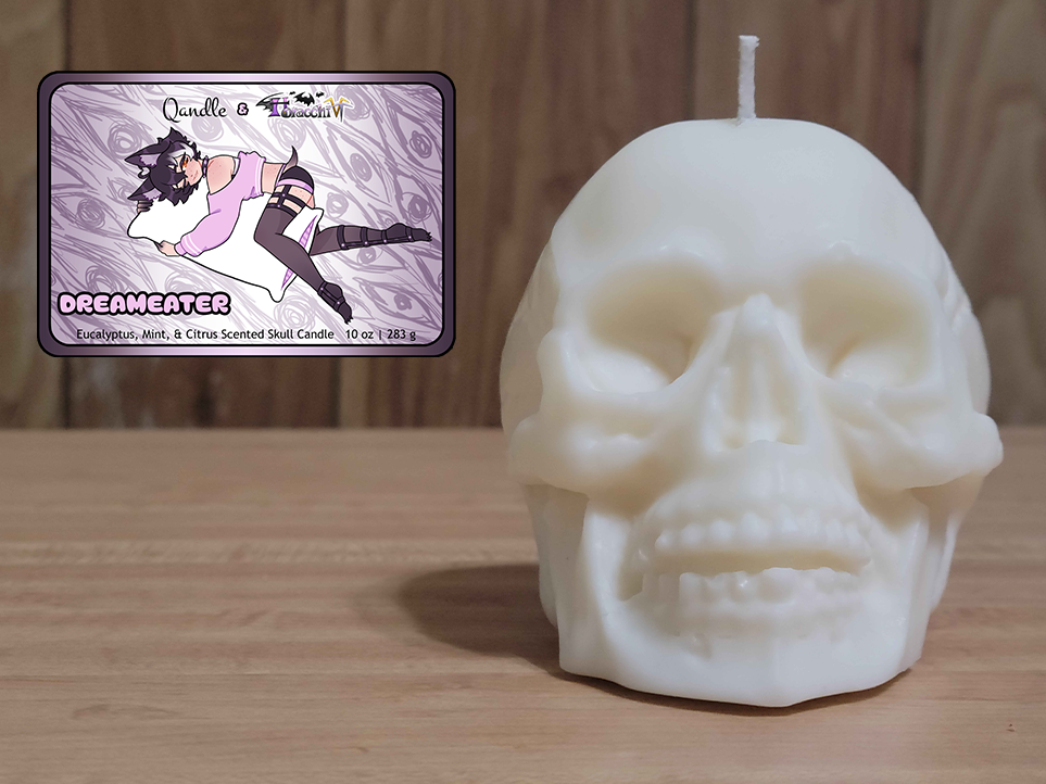 Dreameater Skull Candle