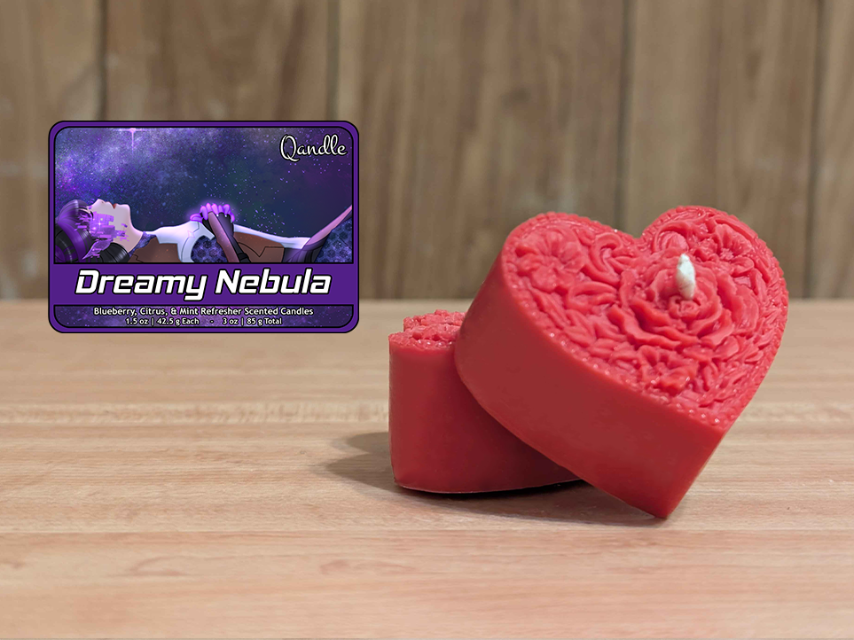 Dreamy Nebula Heart Candles