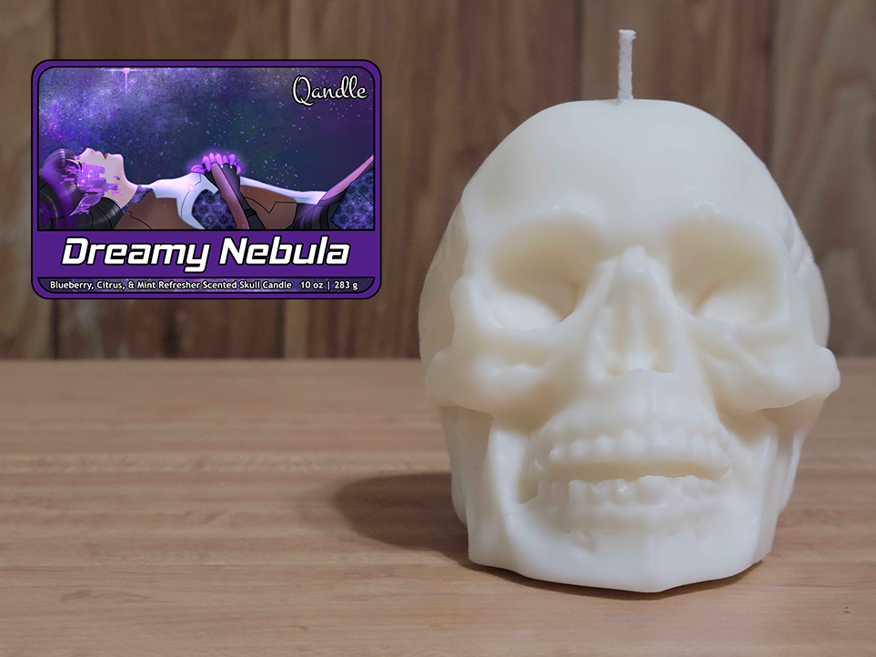 Dreamy Nebula Skull Candles