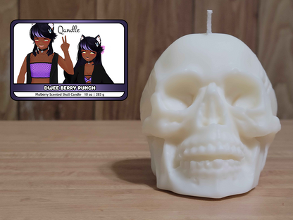 Dwee Berry Punch Skull Candle