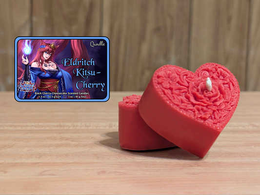 Eldritch Kitsu-Cherry Heart Candles