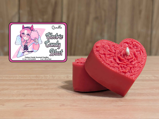 Electric Candy Blast Heart Candles