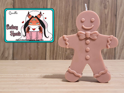 Ecstasy Hearts Gingerbread Man Candle