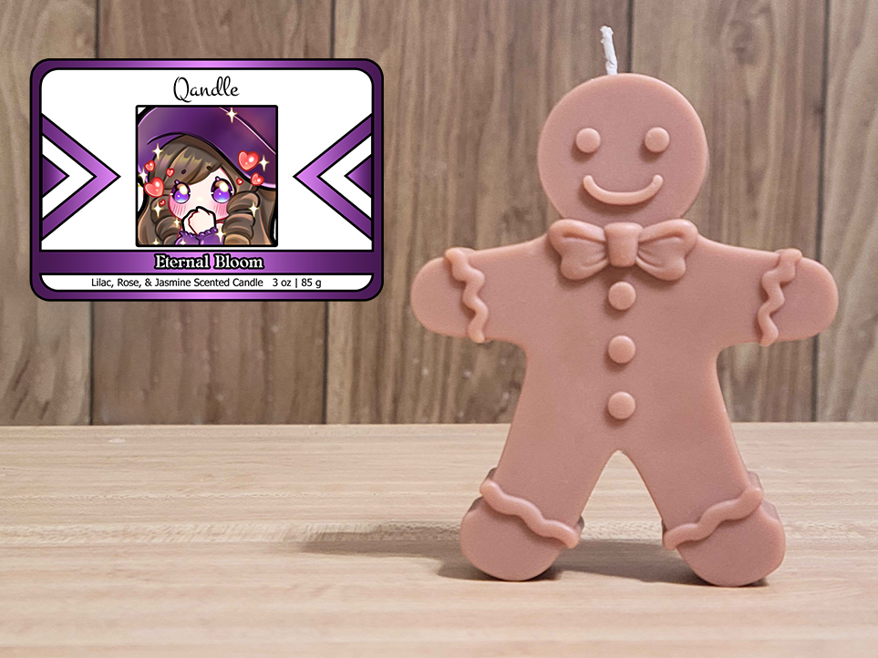 Eternal Bloom Gingerbread Man Candle