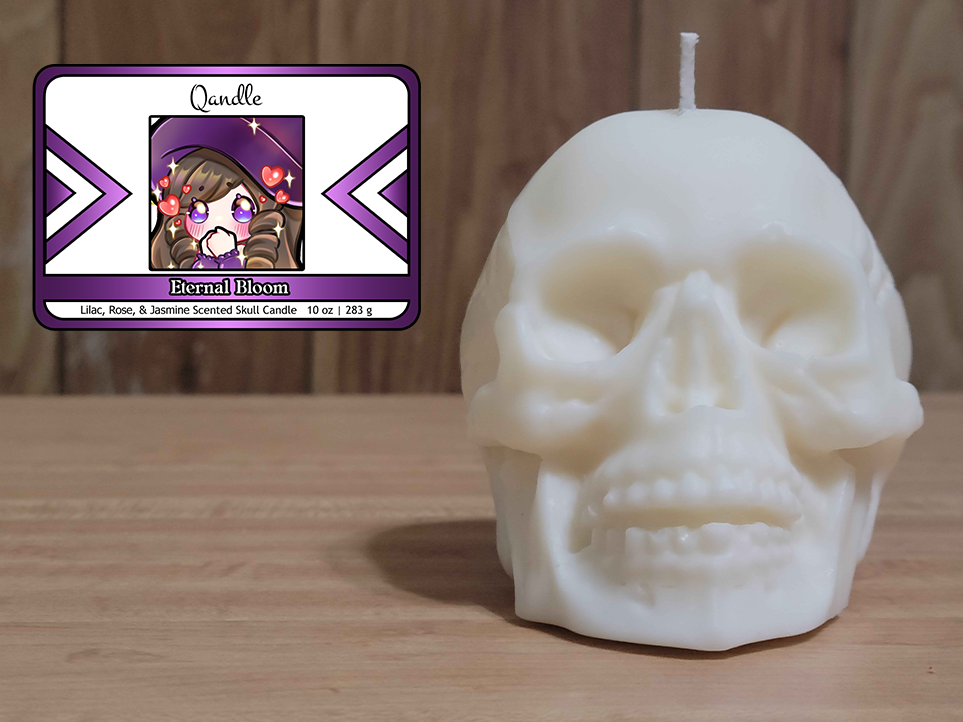 Eternal Bloom Skull Candle