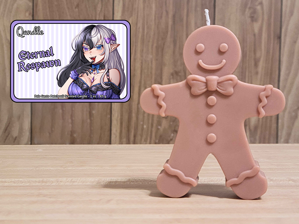 Eternal Respawn Gingerbread Man Candle