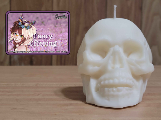 Faery Offering Skull Candle