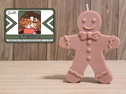 Faun's Grove Gingerbread Man Candle