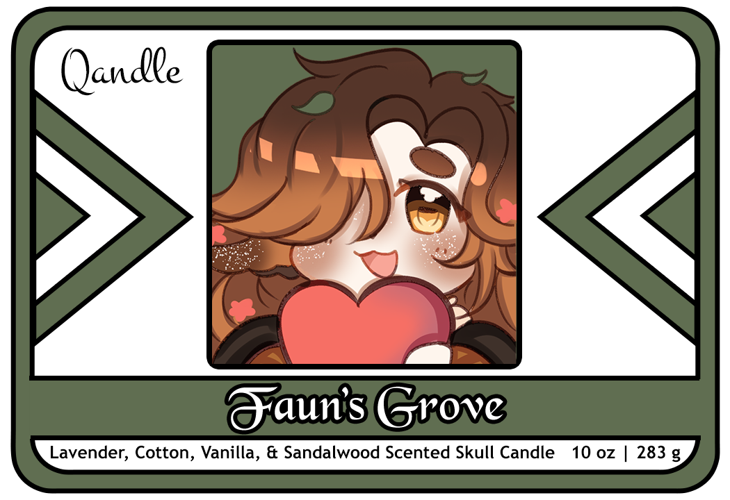 Faun's Grove Skull Candle