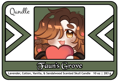 Faun's Grove Skull Candle