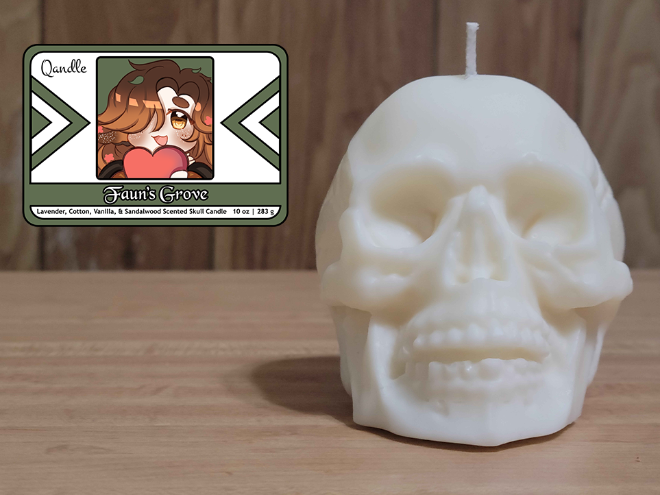 Faun's Grove Skull Candle