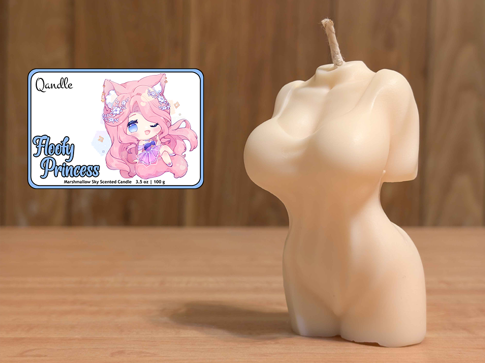 Floofy Princess Feminine Body Candle