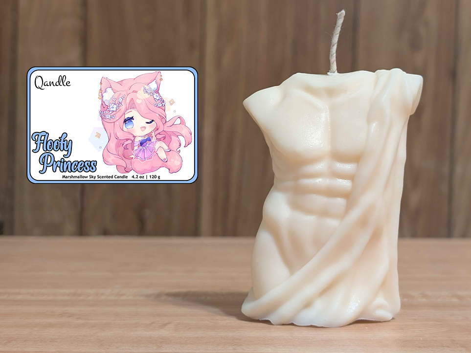 Floofy Princess Masculine Body Candle