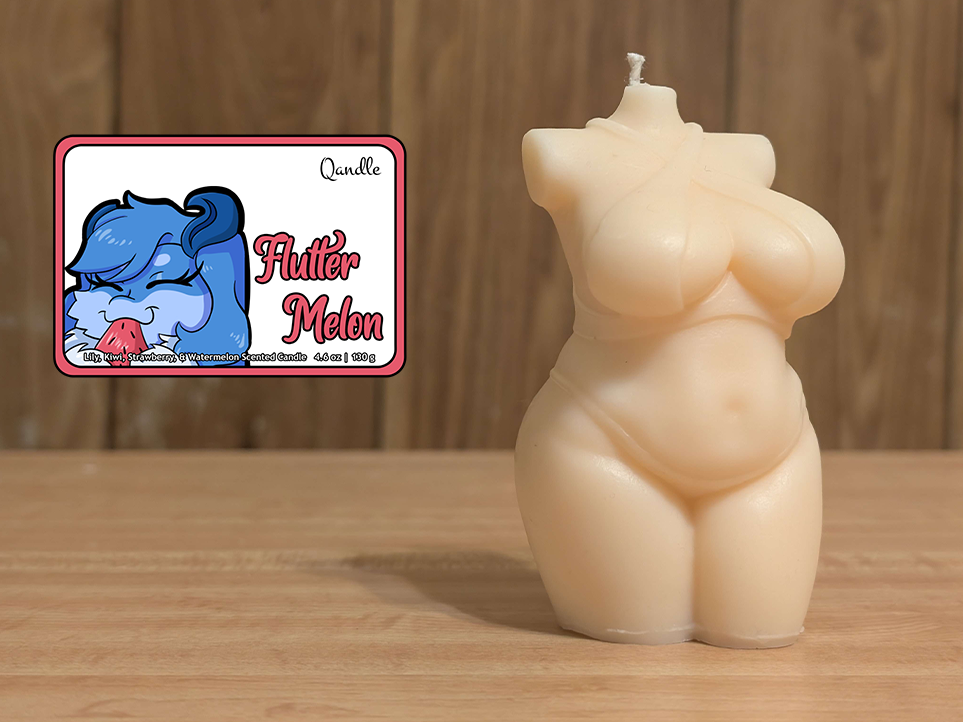 Flutter Melon Curvy Body Candle