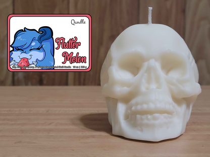 Flutter Melon Skull Candle