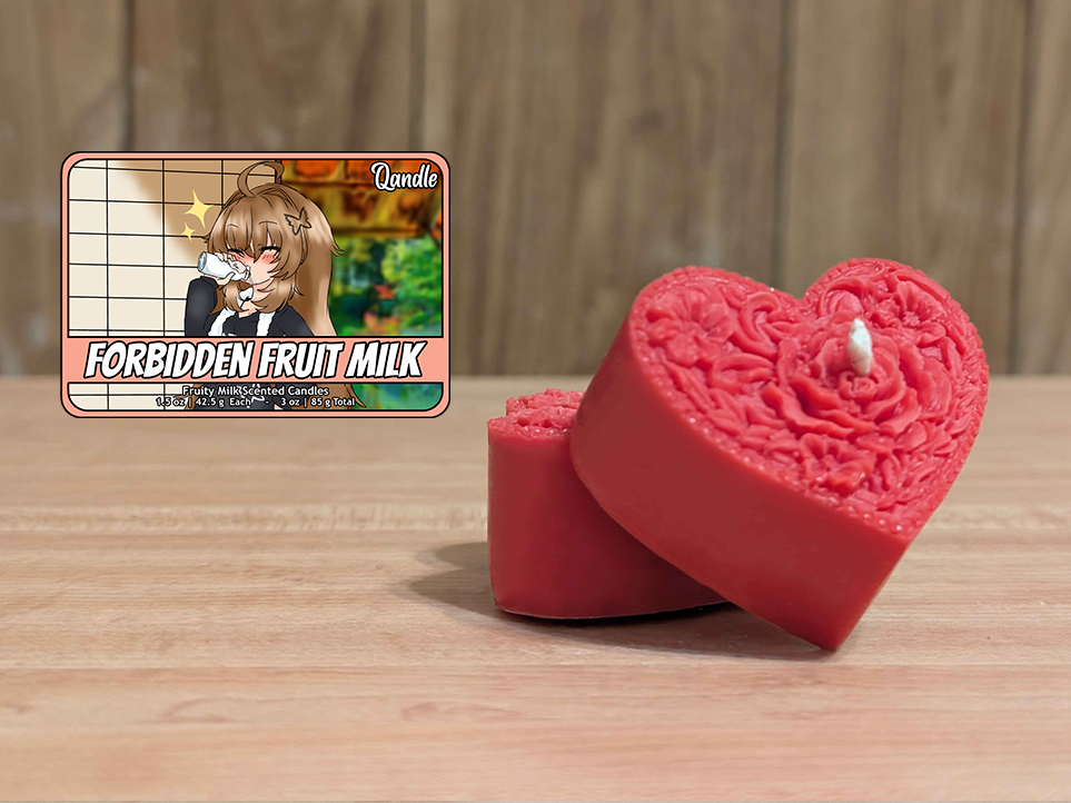 Forbidden Fruit Milk Heart Candles