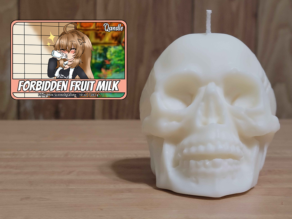 Forbidden Fruit Milk Skull Candle