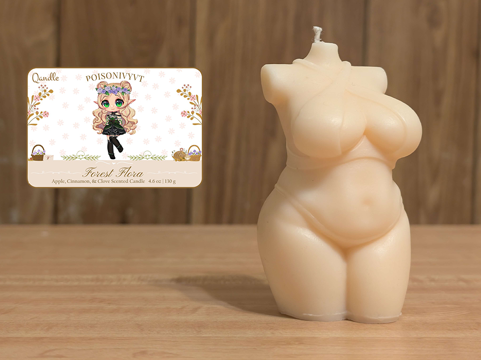 Forest Flora Curvy Body Candle