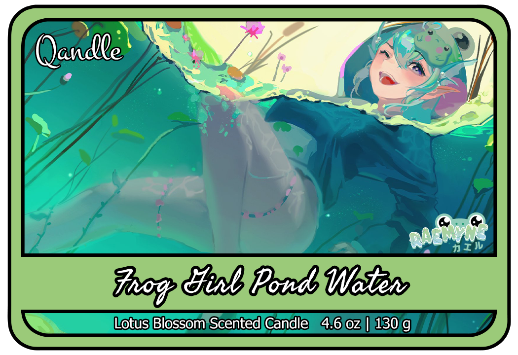 Frog Girl Pond Water Curvy Body Candle