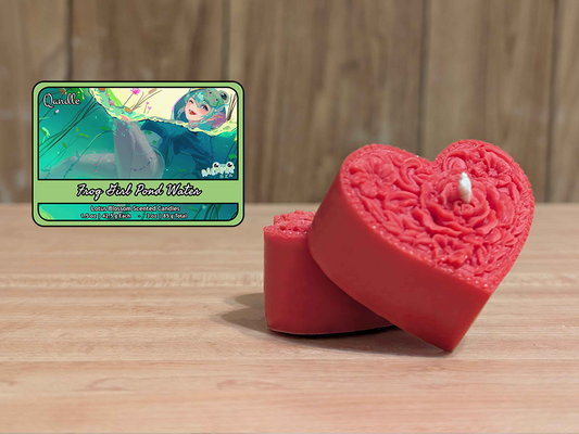 Frog Girl Pond Water Heart Candles