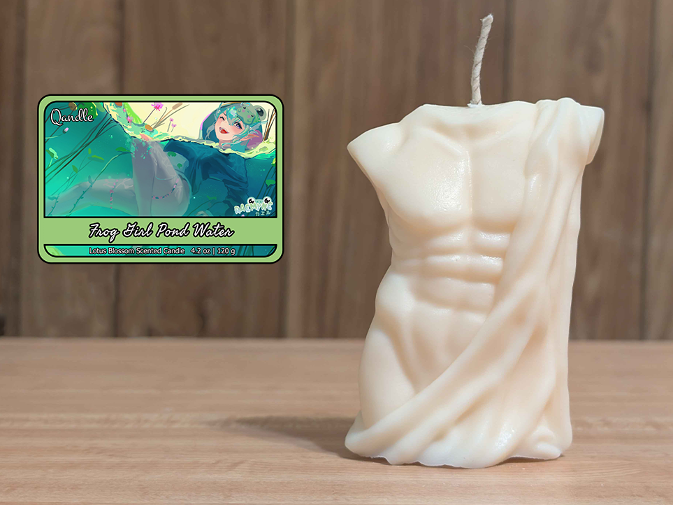 Frog Girl Pond Water Masculine Body Candle