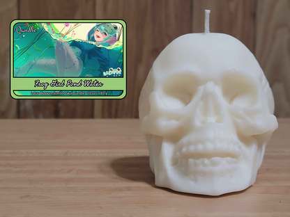 Frog Girl Pond Water Skull Candle