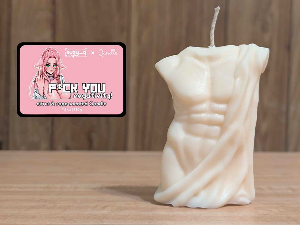 F*ck You Negativity Masculine Body Candle