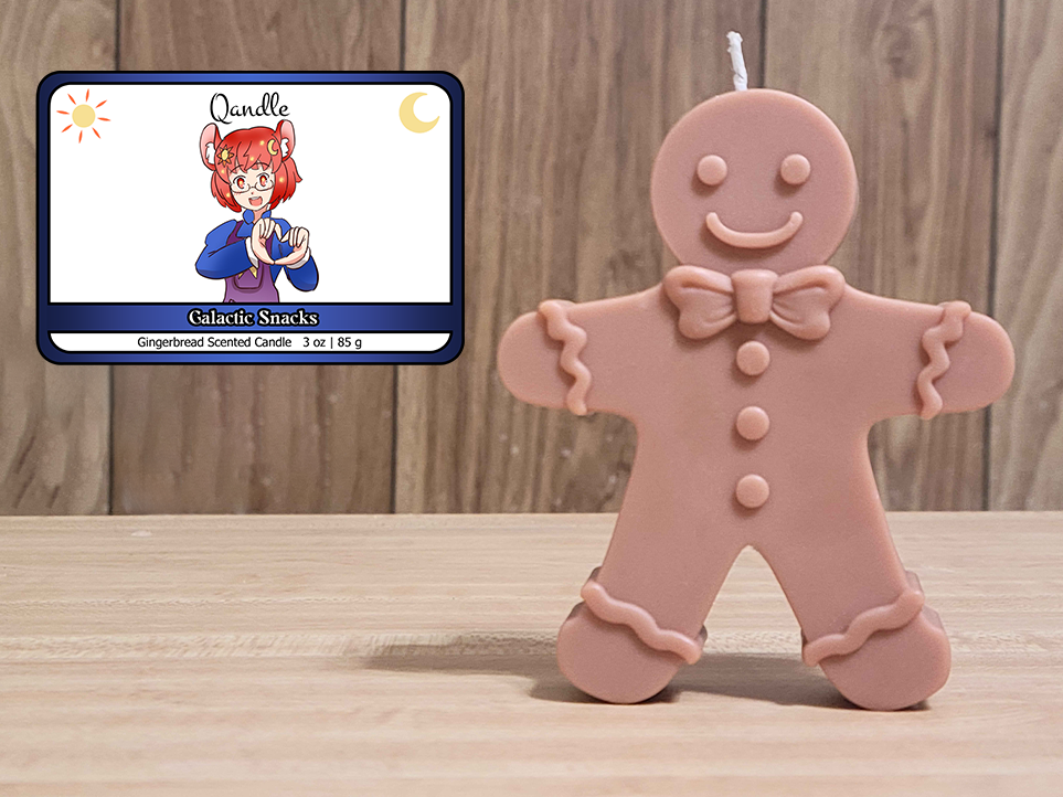 Galactic Snacks Gingerbread Man Candle