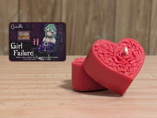 Girl Failure Heart Candles