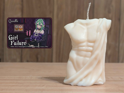 Girl Failure Masculine Body Candle