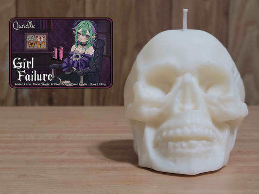 Girl Failure Skull Candle