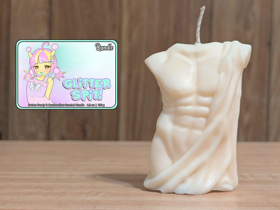 Glitter Spit Masculine Body Candle