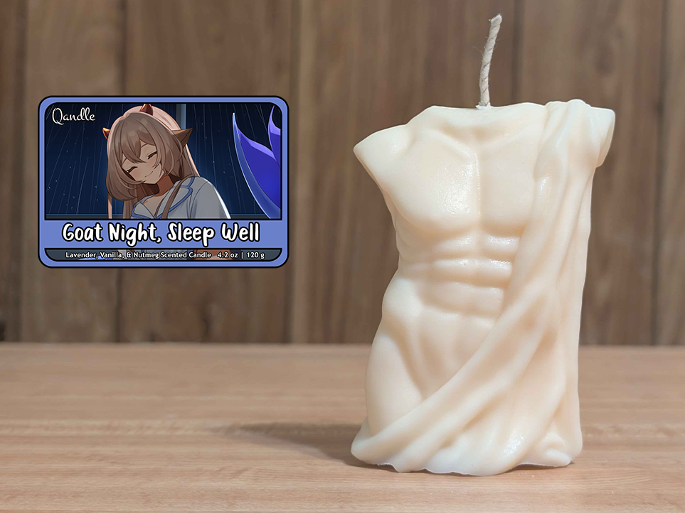 Goat Night, Sleep Well Masculine Body Candle