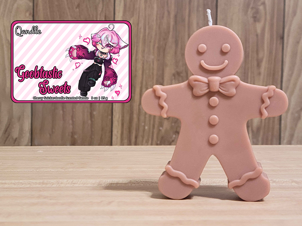 Goobtastic Sweets Gingerbread Man Candle