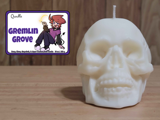 Gremlin Grove Skull Candle