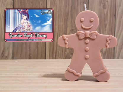 Guardian Angel's Blessing Gingerbread Man Candle