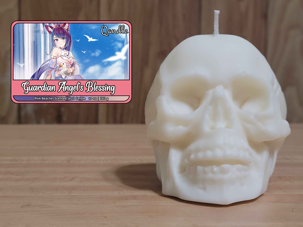 Guardian Angel's Blessing Skull Candle