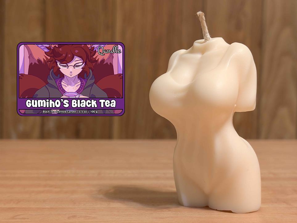 Gumiho's Black Tea Feminine Body Candle