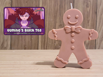 Gumiho's Black Tea Gingerbread Man Candle