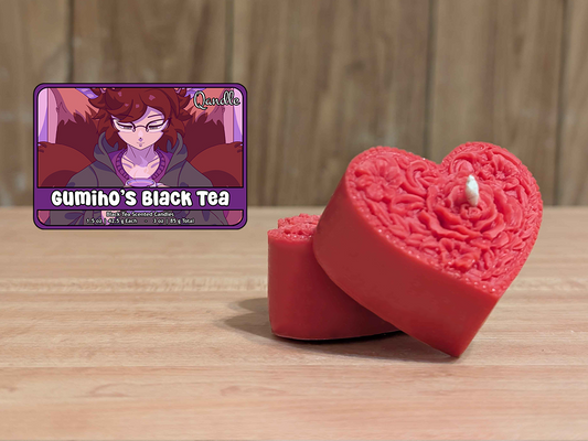 Gumiho's Black Tea Heart Candles