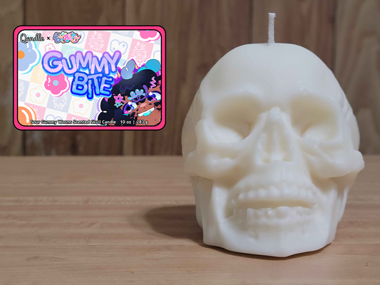 Gummy Bite Skull Candle