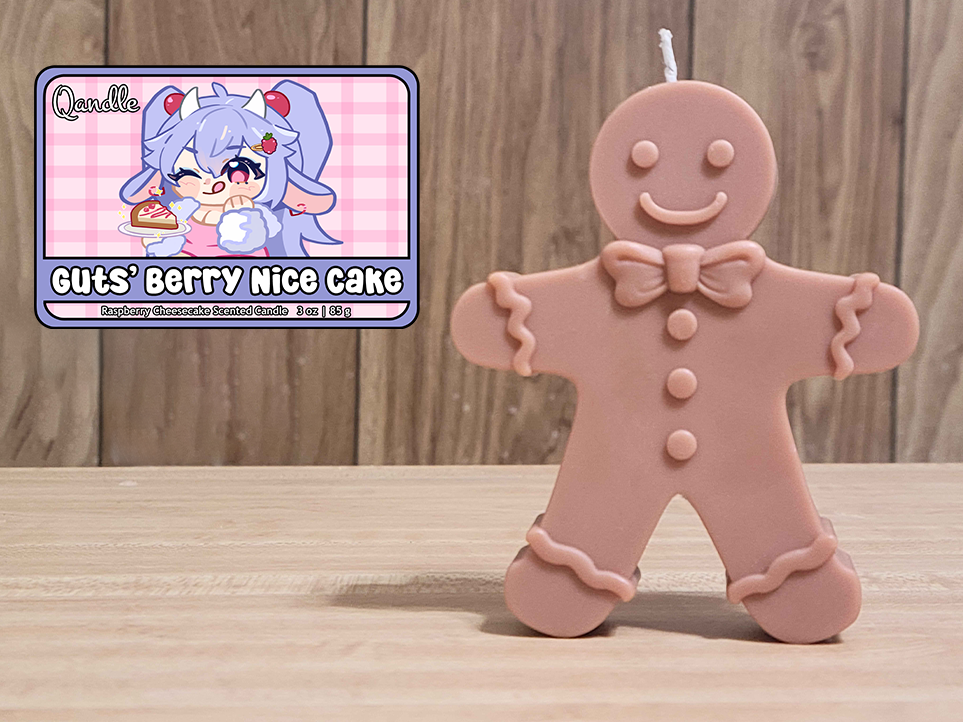 Guts' Berry Nice Cake Gingerbread Man Candle