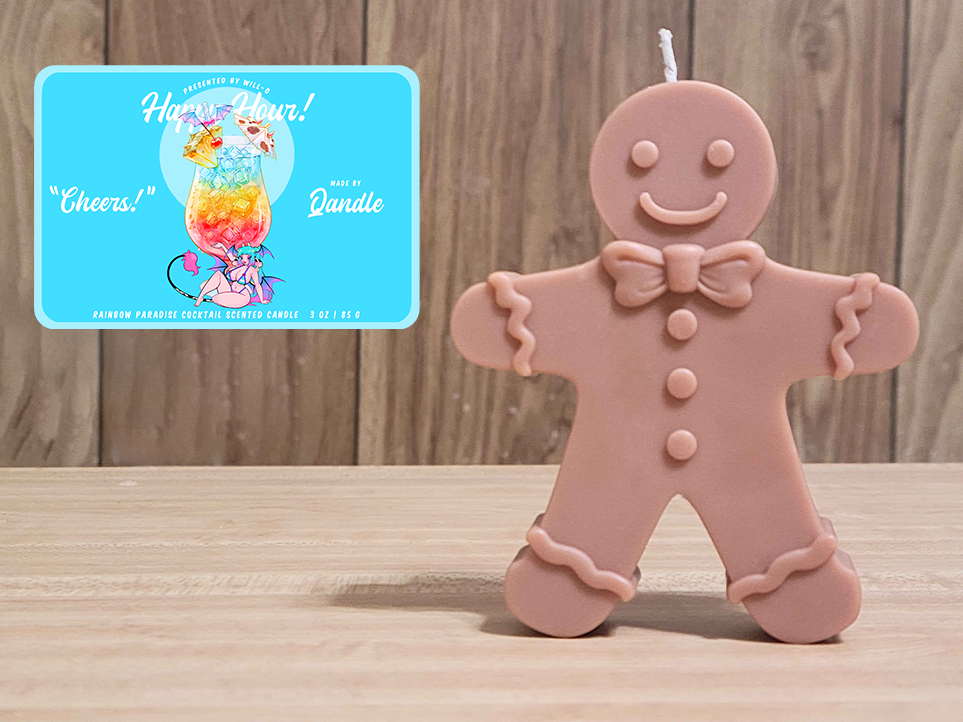 Happy Hour Gingerbread Man Candle