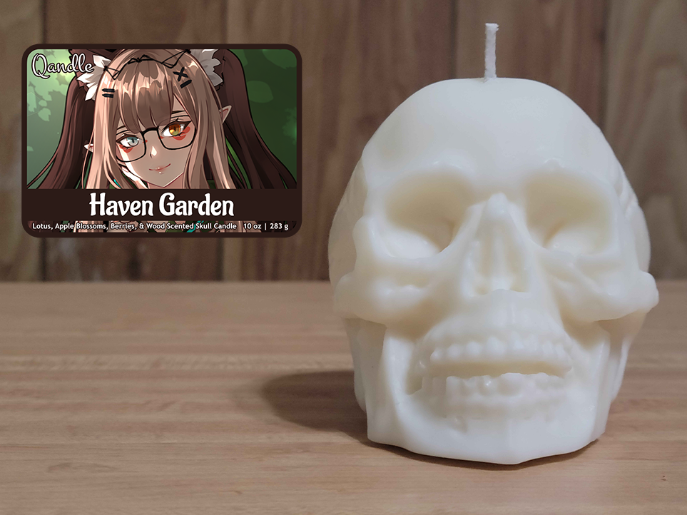 Haven Garden Skull Candle